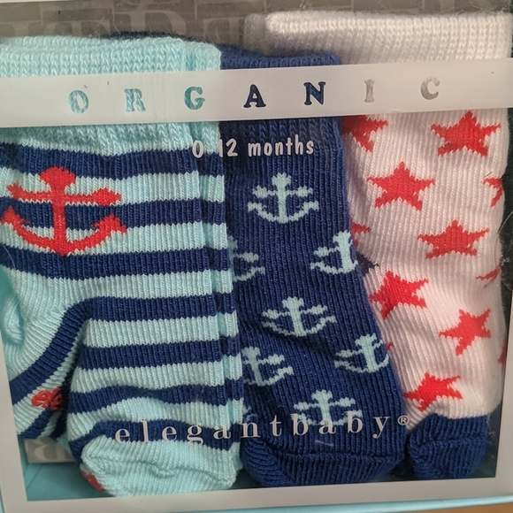 NEW Organic Cotton Baby Socks 🍼🧦 ⚓ - Picture 2 of 3